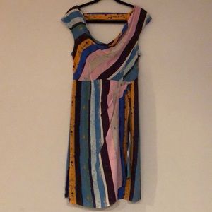 Multi-colored dress from Anthropologie.